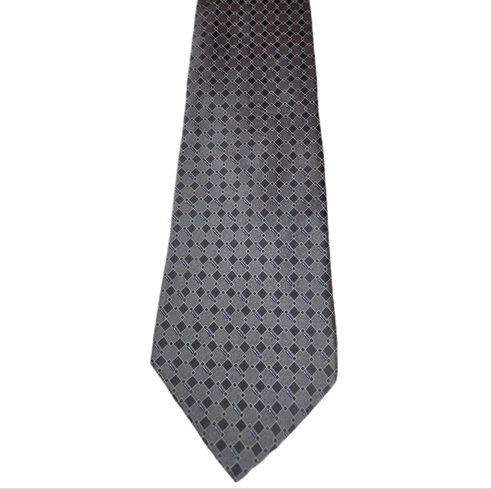 Palatina Elegant Gray and Blue Patterned Men's Tie